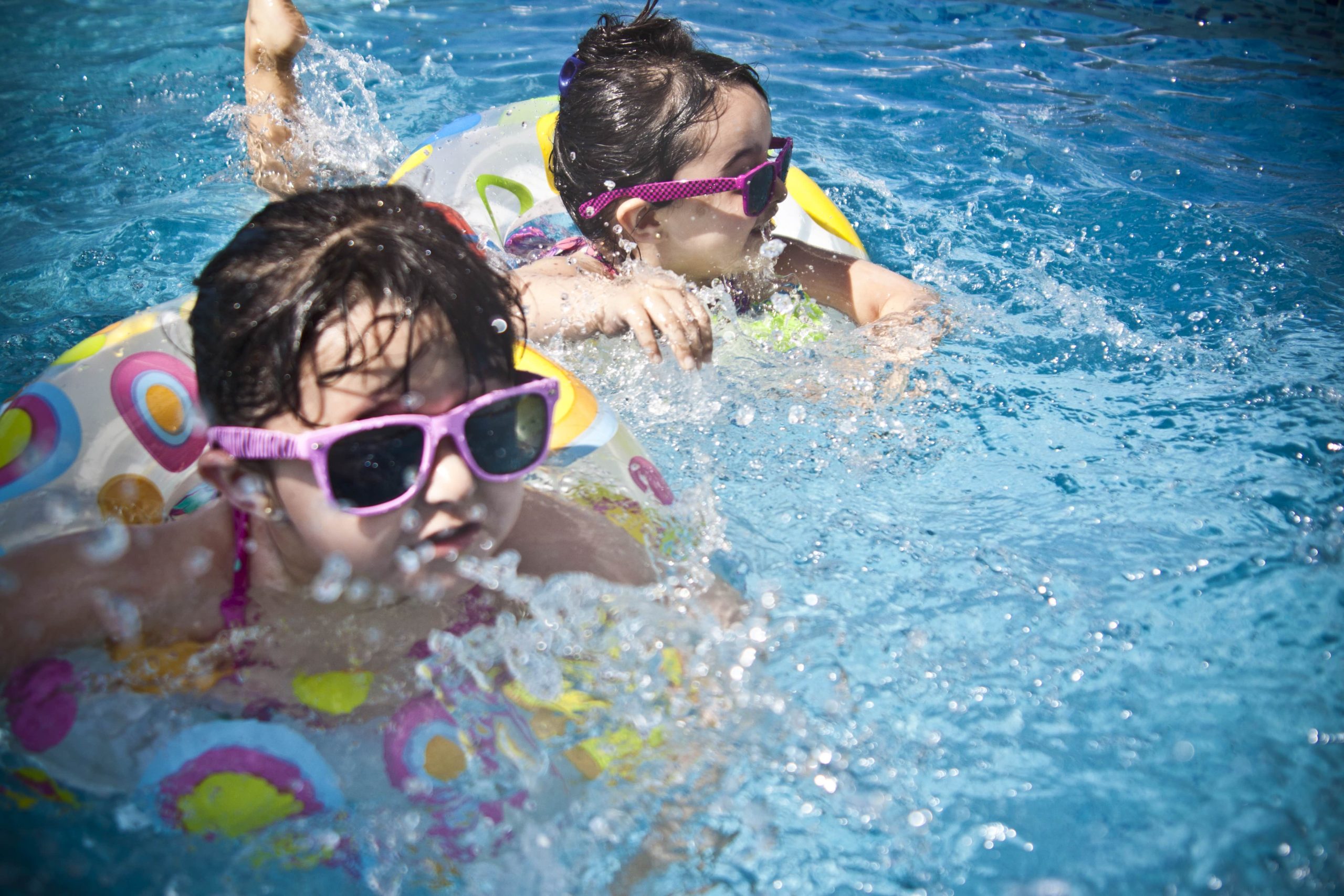 Enjoying swimming